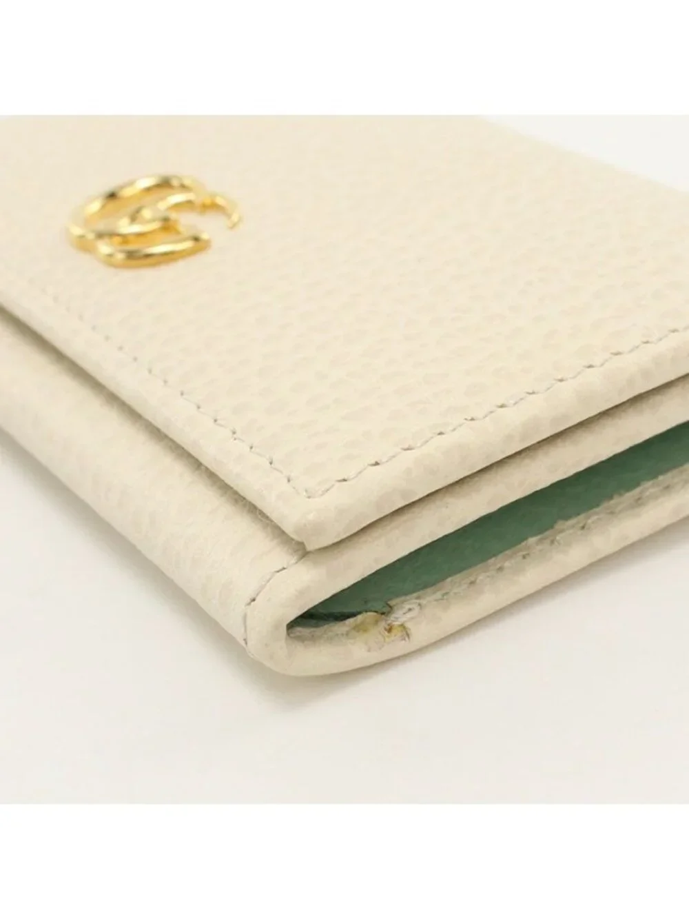 Gucci Bicolor Card Slot Double Business Holder Leather